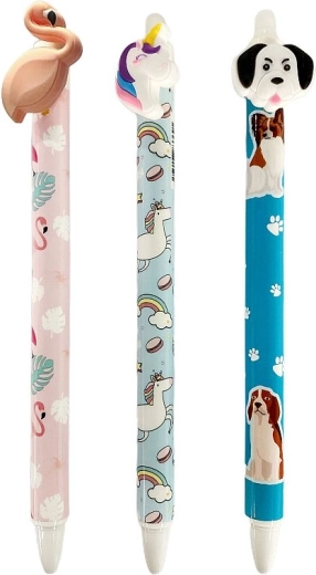 Brisiva gel olovka CONCORDE Životinjice, plava tinta 0,5 mm