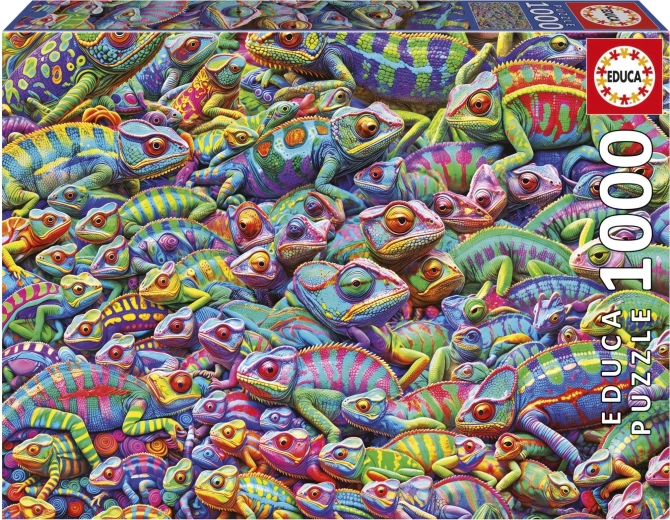 Puzzle EDUCA Kaos među kameleonima 1000 dijelova