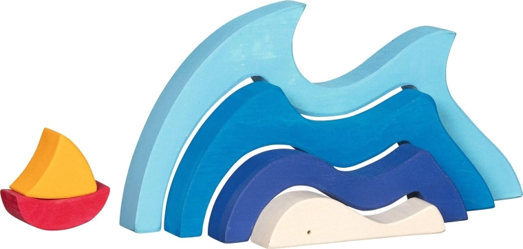 Boat on changing waves