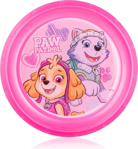 Dječji tanjur 22 cm PAW PATROL ružičasti plastični