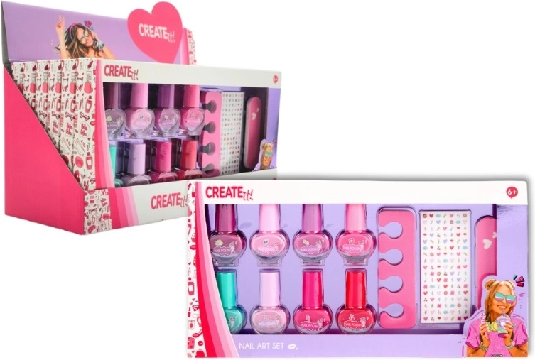 Create it! set lakova za nokte s naljepnicama za djecu