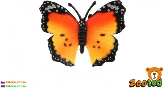 Plastični leptir - afrički monarh 7 cm – dekorativni model