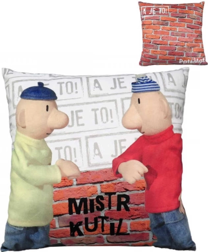 Moravská ústředna plišani jastuk Pat i Mat majstor kućni majstor 30 × 30 cm
