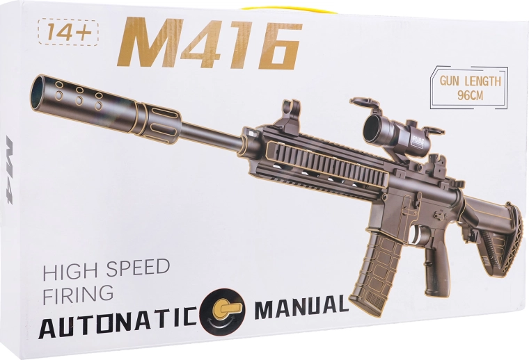 Karabin M416 sivi za vodene gel kuglice s priborom