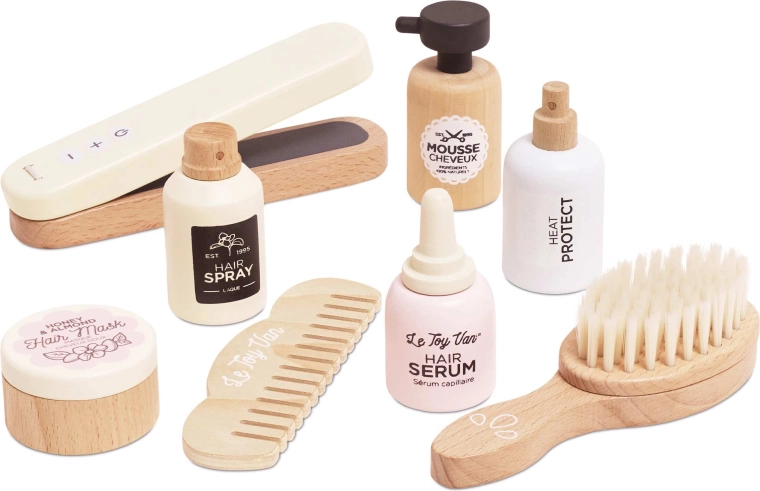 Le Toy Van drveni frizerski set – glačanje kose za djecu