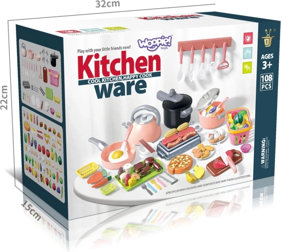 108 pieces for a truly big kitchen playset