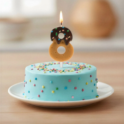 Number 8 Birthday Candle