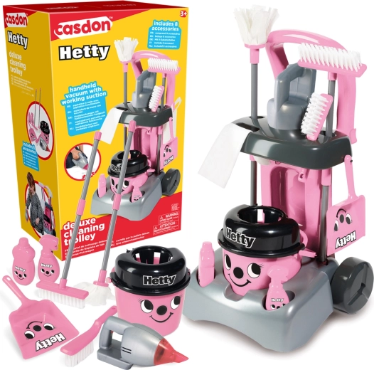 Casdon Hetty deluxe kolica za čišćenje s usisavačem i mopom za djecu