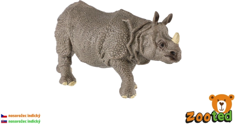 Indijski nosorog – plastična figurica 13 cm - 1 komad