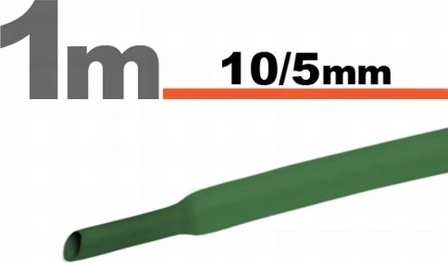 Green Heat-Shrink Tubing 10 / 5 mm