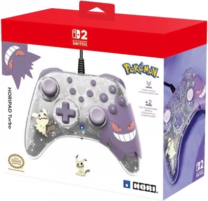 Wired Controller HORI Horipad Turbo Gengar and Mimikyu for Nintendo Switch