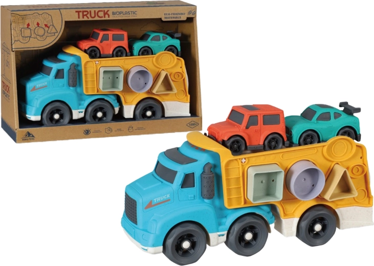 Bioplastični transportni kamion s autićima i umetaljkom 29 cm