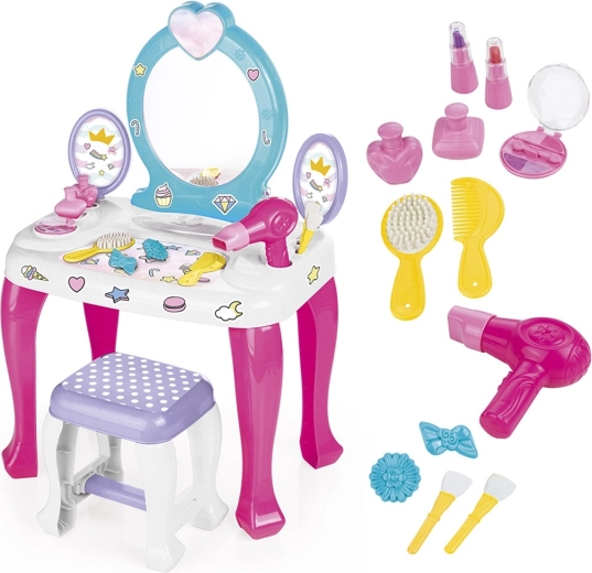 Complete set: vanity table, stool and accessories