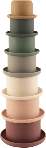 Petú Petú koku silicone stacking tower in a color mix