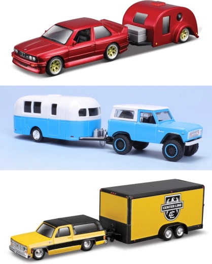Maisto Design Tow & Go model automobila s prikolicom 1:64