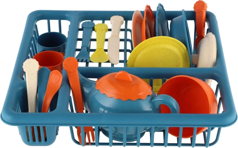 Practical drainer for tidy play