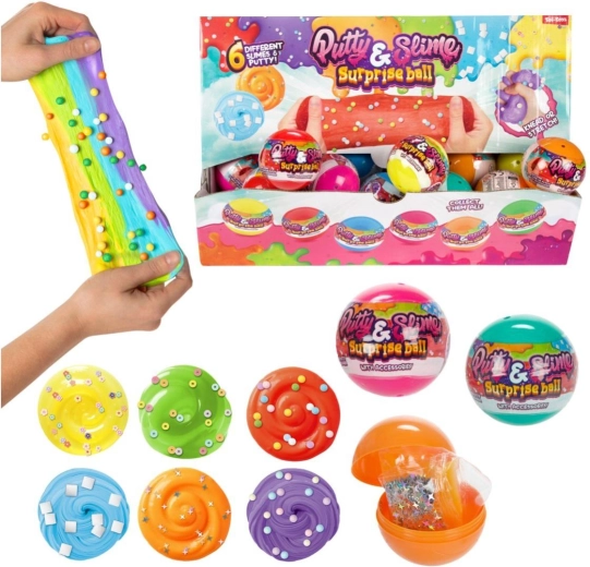 Slime s dodacima u kugli 7 cm – mix vrsta