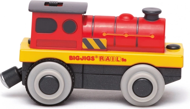 Električna lokomotiva Bigjigs Rail crveni snažnjak