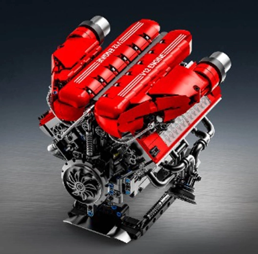 V12 Engine Building Set, 1607 Pieces