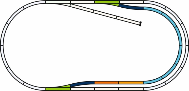 Piko set tračnica s podlogom - Paralelna staza