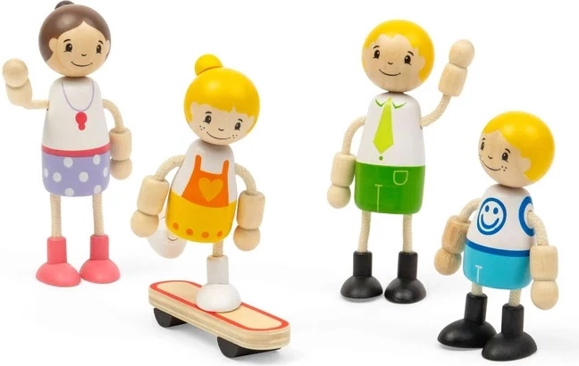 Obiteljski set od 4 figurice uključujući skateboard