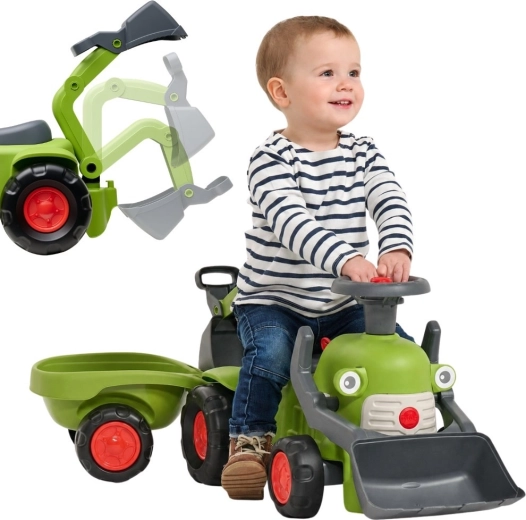 Falk CLAAS Children's Pedal Tractor with Loader and Trailer