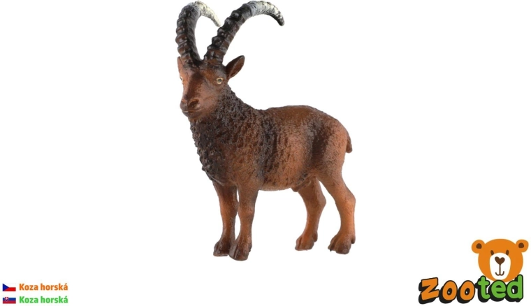 Zooted Mountain Goat Plastic Figure 8 cm