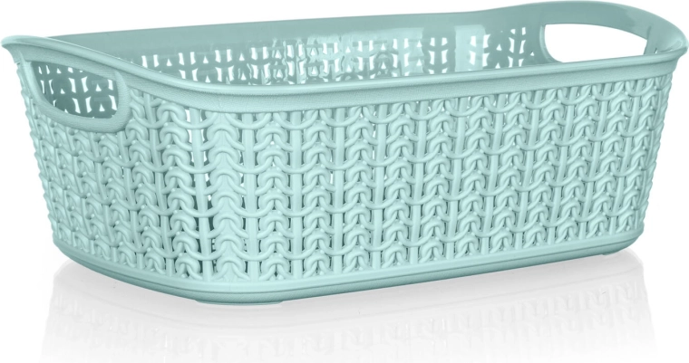 Ratanasta košara od plastike 3 l, mint, 26,5 × 20 × 9,5 cm