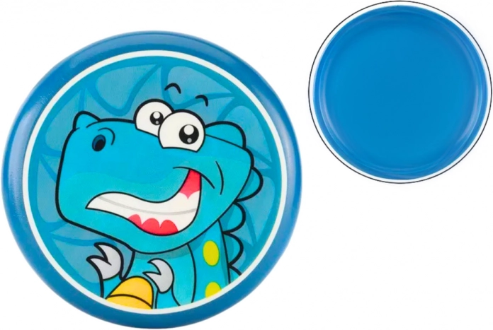 Dječji frizbi s dinosaurima 20 cm plavi