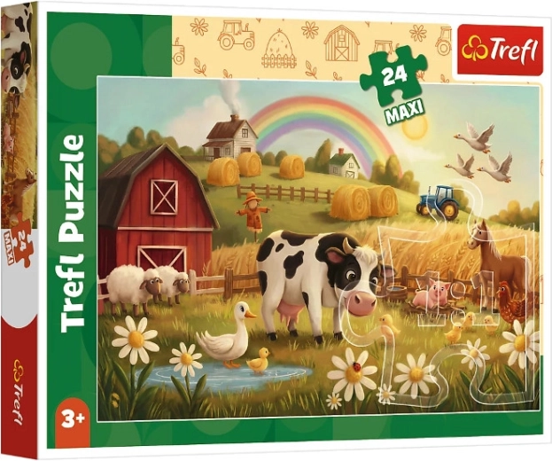 Maxi puzzle 24 dijela Krava na farmi