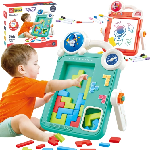Woopie obostrana ploča za crtanje 2 u 1 s igrom Tetris