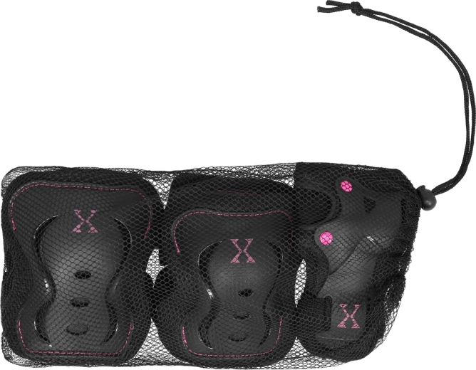 Set štitnika za sportove na kotačima NILS Extreme H320 crno‑ružičasti – L
