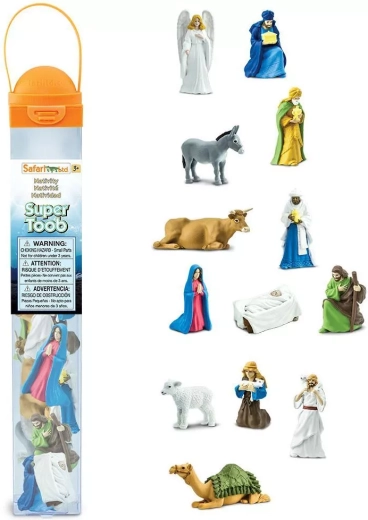 Safari Ltd. Nativity tube (animals and people)