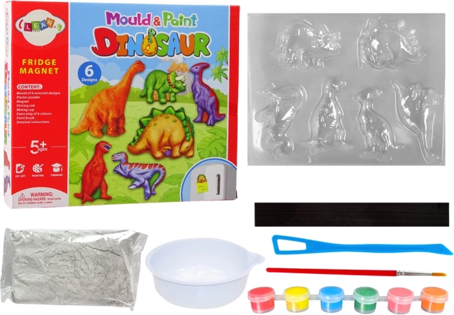 DIY set za slikanje gipsanih magnetskih dinosaura