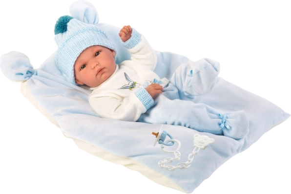 Llorens New Born dječačić – realistična lutka s potpuno vinilnim tijelom 35 cm