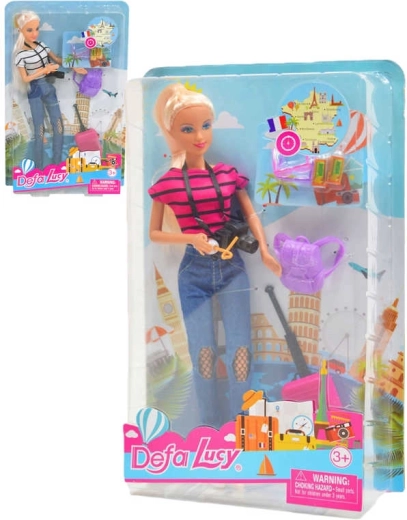 Lutka Defa Lucy putnica s koferom i dodacima 29 cm - 1 komad