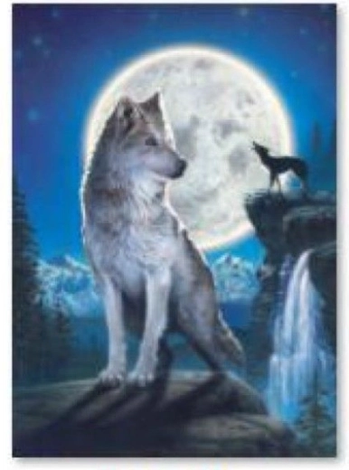 Diamond embroidery (diamond painting) wolf 30 × 40 cm