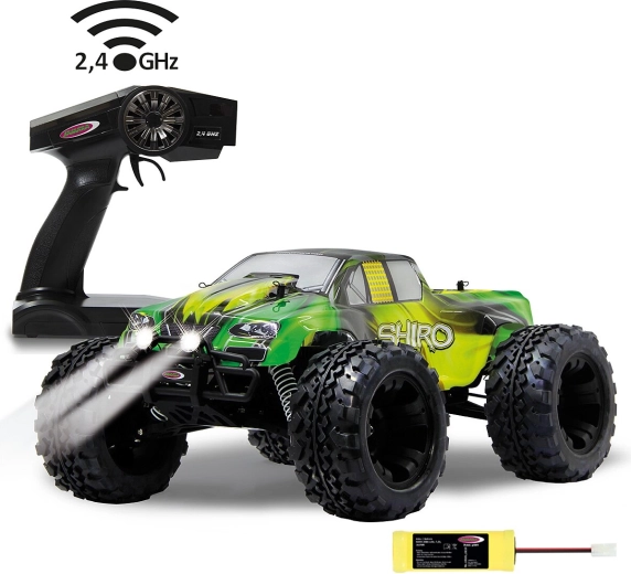 Jamara Shiro RC monster truck 4WD 1:10 2.4 GHz with LED and NiMH battery