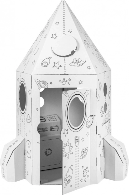 Kartonaska dječja raketa za vlastitu izradu