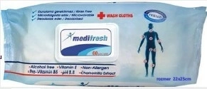 Medifresh vlažne maramice za odrasle s klipsom 60 kom