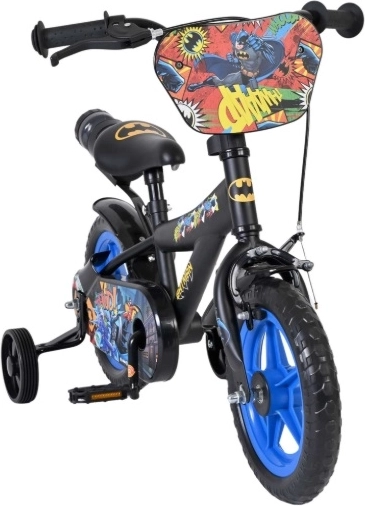 Dječji bicikl 12" Batman s pomoćnim kotačima i bočicom