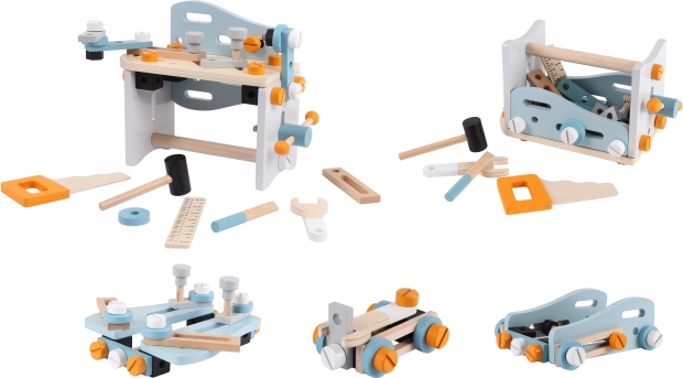 Drvena konstrukcijska igračka za djecu ECOTOYS