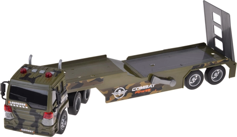 Transportni kamion s odvojivom prikolicom i rampom