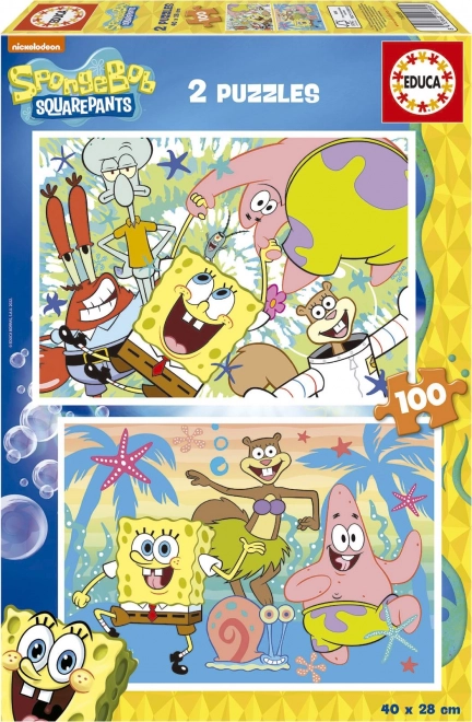 EDUCA Puzzle SpongeBob 2x100 dijelova