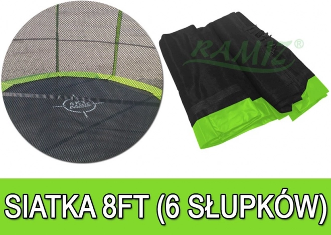 Zaštitna mreža za trampolin 244 cm (8 ft) sa 6 tunela SkyRamiz, zelena