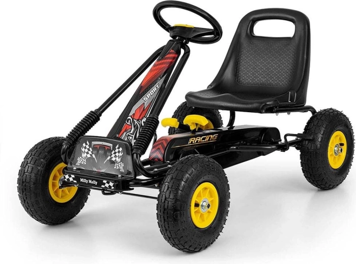 Pedalni gokart Milly Mally Thor crni