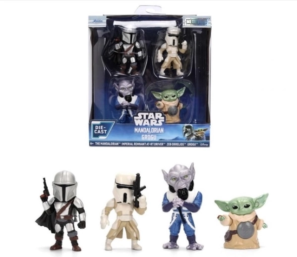 Jada Star Wars metalne figurice 6,5 cm – 4 pakiranje (The Mandalorian)