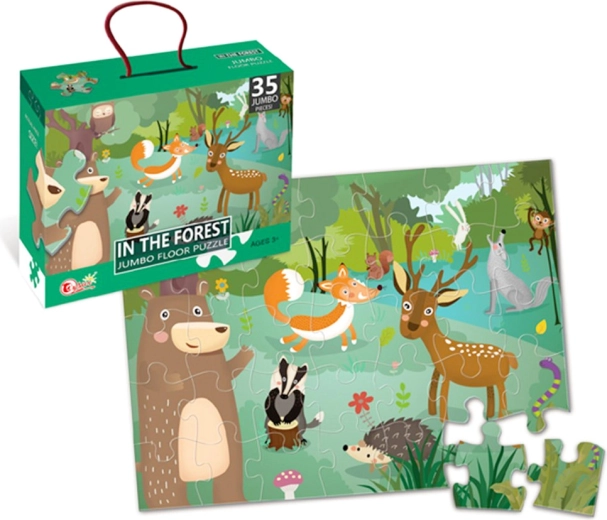 Podne jumbo puzzle sa šumskim životinjama, 35 dijelova