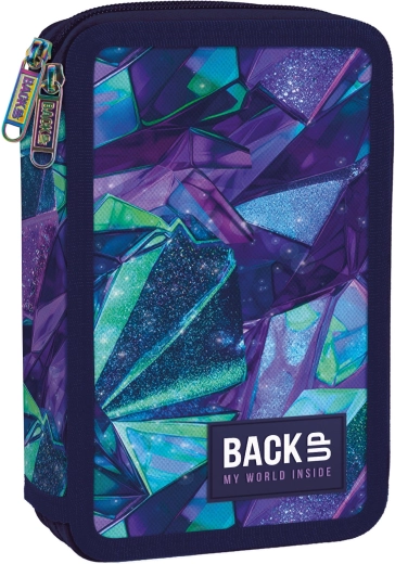 Dvodijelna školska pernica s priborom BackUP Crystal