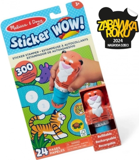 Sticker WOW! Knjižica i žig s naljepnicama - Tigar
